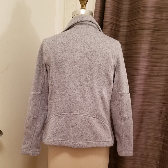 Heather Grey Moto Sweater Jacket - Picture 5 of 5